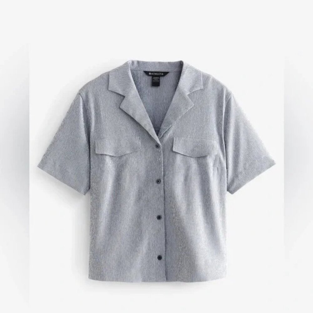 Athleta Echo Top size L Silver